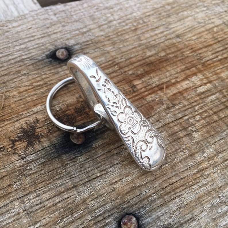 Vintage Purse Hook Clip Silver Key Finder Key Ring Keychain Etsy