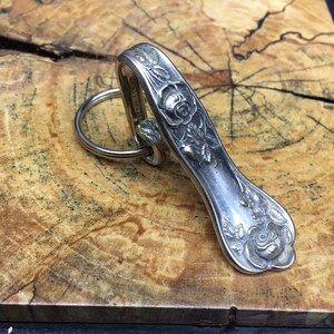 Vintage Purse Hook Silver Key Finder Key Ring Keychain Silverplate Silverware Antique Tie Bar Money Clip