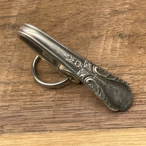Purse Hook Tie Bar / Money Clip Clasp Made From Antique Silverplate Silverware Vintage Silver. Avalon Cabin