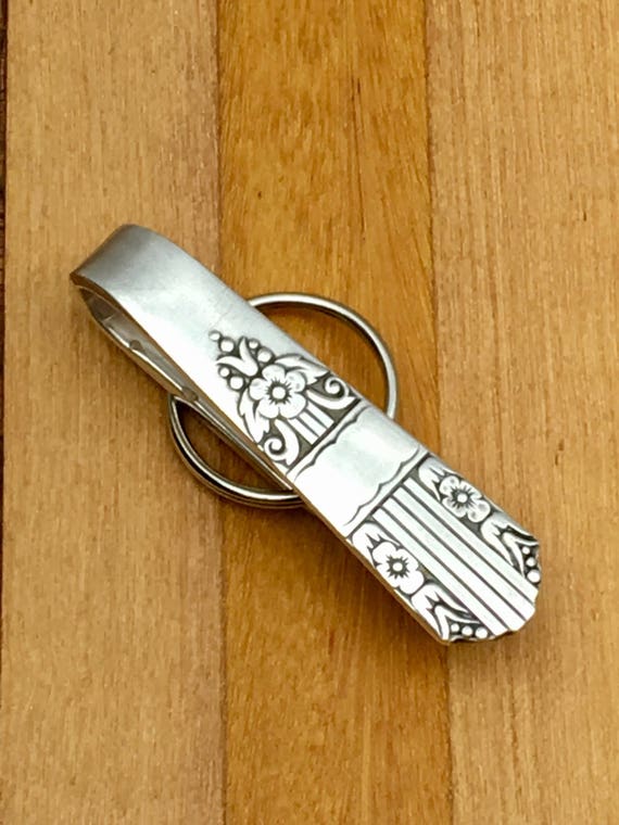 Purse Hook Key Finder Key Ring Keychain Silverplate Silverwear