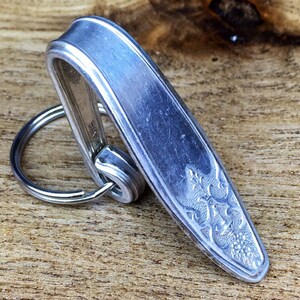 Vintage Purse Hook Silver Key Finder Key Ring Keychain Silverplate Silverware Antique Tie Bar Money Clip Lady Doris