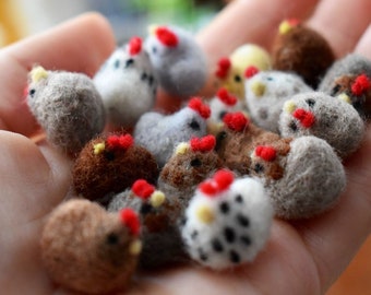 Tiny Needle Felted Chicken