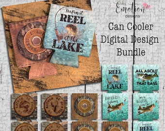 Can Cooler bundle digital designs, instant download, sublimation designs, original artwork, Emotion Design png, DTF printing