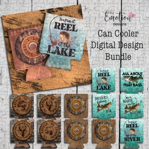 Can Cooler bundle digital designs, instant download, sublimation designs, original artwork, Emotion Design png, DTF printing