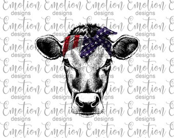 Usa Bandana Cow Etsy