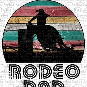 Rodeo Dad Barrel Racer Vintage PNG Clipart, instant download, sublimation graphic, DTF printing