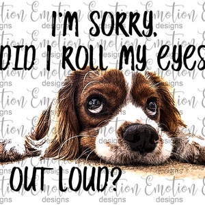 Scusa, ho alzato gli occhi al cielo? PNG, cane, download immediato, grafica a sublimazione, clipart, stampa DTF