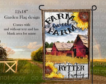 Garten Flagge Sublimation Digitales Design, sofortiger Download, Sublimationsgrafiken, DTF Druck