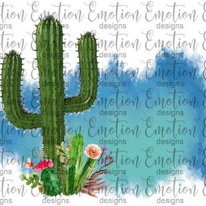 Cactus aquarel splash 2 clipart, instant download, sublimatieafbeeldingen, PNG, DTF-afdrukken