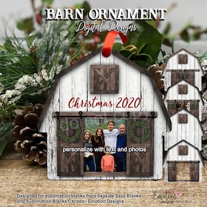 Barn 2020 Weihnachtsschmuck Design Bundle 3 PNG, sofortiger Download, Sublimationsgrafiken, Originalvorlage