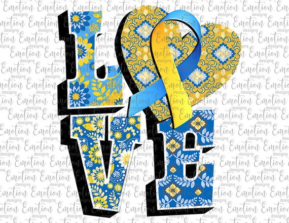 Love Down Syndrome clipart, instant download, Sublimation graphics, PNG, DTF printing