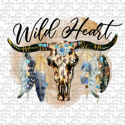 Wild Heart PNG Clipart Instant Download Sublimation Graphic | Etsy