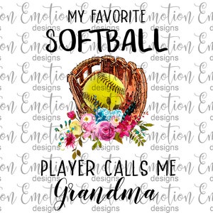 Softball Grandma PNG, instant download, Sublimation Graphics, Clipart, DTF printing