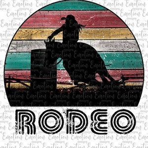 Rodeo Barrel Racer Vintage PNG Clipart, instant download, sublimation graphic, DTF printing
