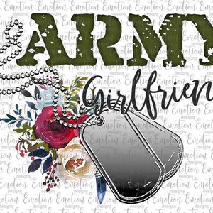 Army girlfriend PNG, instant download, Sublimation graphics, DTF printing