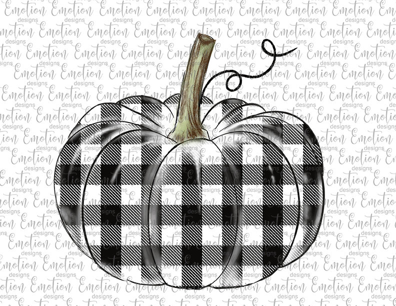 Thanksgiving Pumpkin Instant Download Red Buffalo Plaid Pumpkin Clipart Pumpkin PNG Design PNG Fall Digital Download