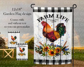Garten Flagge Sublimation Digitales Design, sofortiger Download, Sublimationsgrafiken, DTF Druck