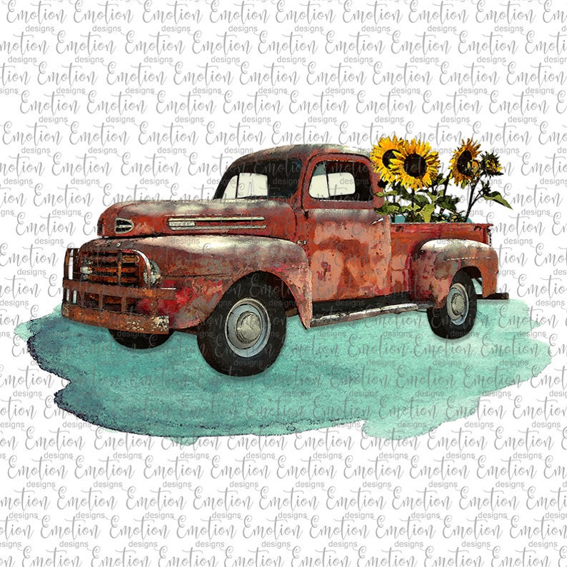 Free Free 132 Vintage Truck With Sunflowers Svg SVG PNG EPS DXF File