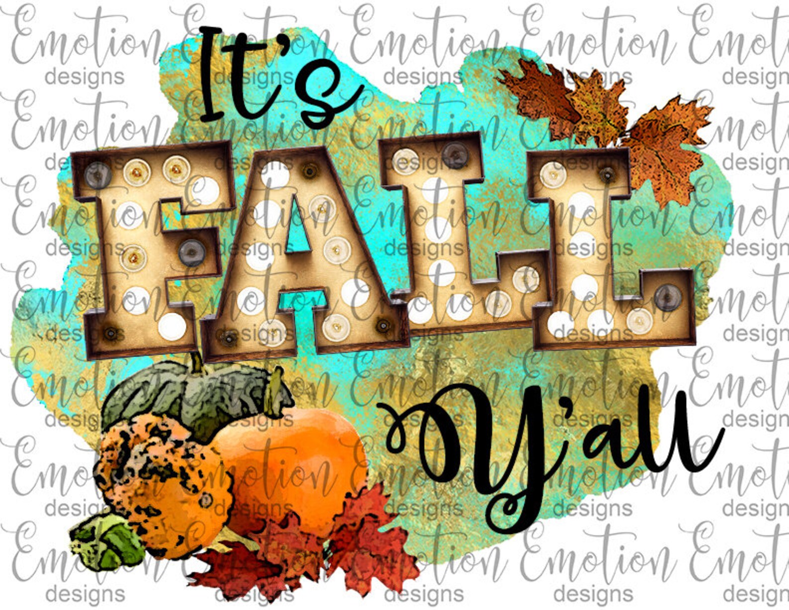 It's Fall Y'all Marquee PNG, Clipart, Instant Download, Sublimation ...