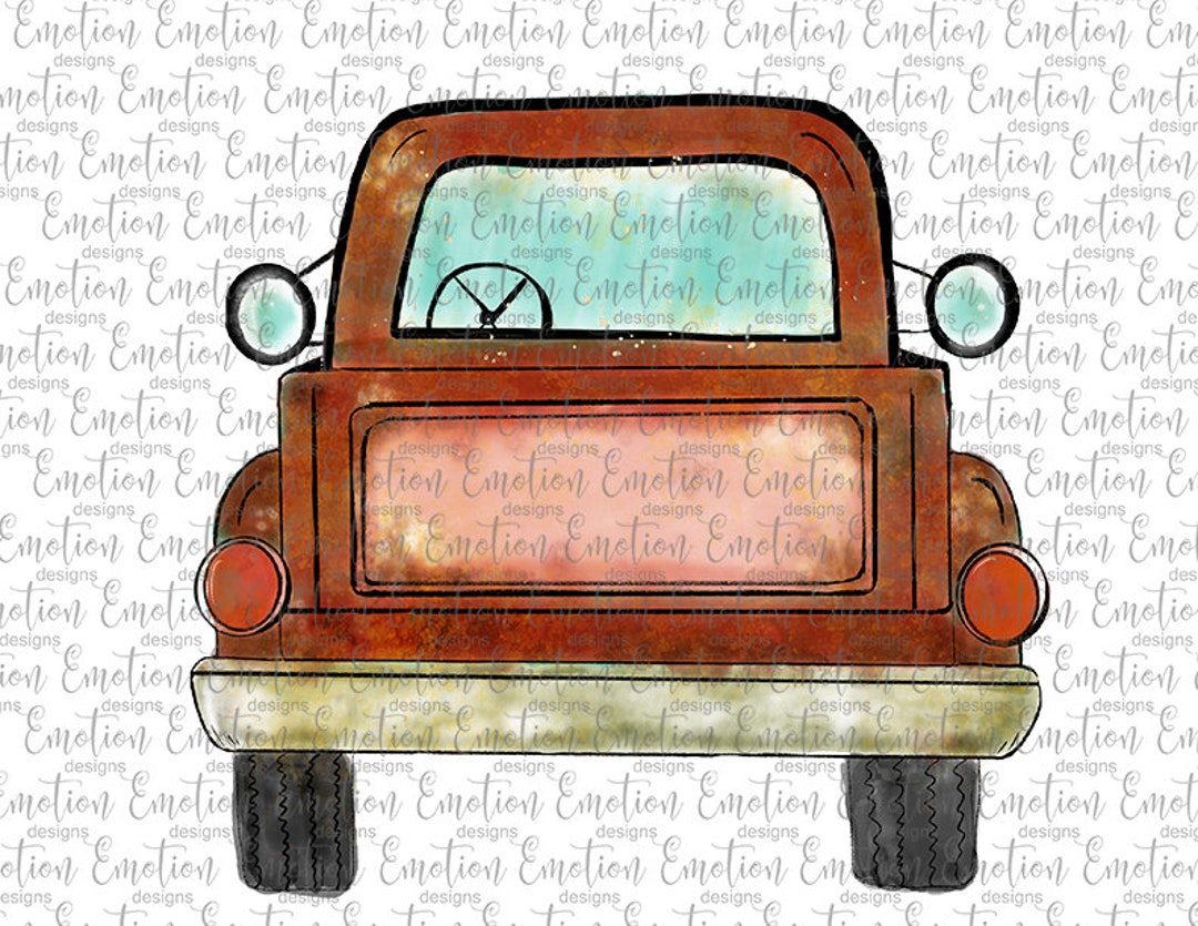 Hand Drawn Truck PNG, Clipart, Instant Download, Sublimation Graphics ...