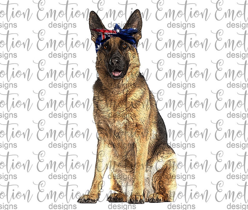 Australian Flag Bandana German Shepherd PNG Instant Etsy