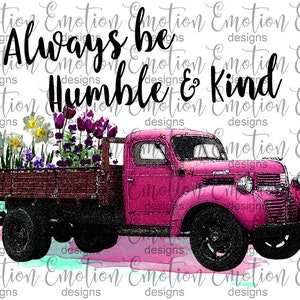 Humble and Kind Fargo Truck Clipart, instant download, PNG, Sublimation, Scrapbooking, DTF printing