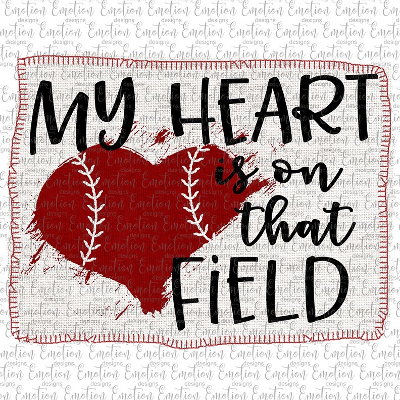 My Heart is on That Field 2 Clipart PNG Instant Download | Etsy
