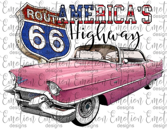 America's Highway Vintage Pink Cadillac Instant -  Norway