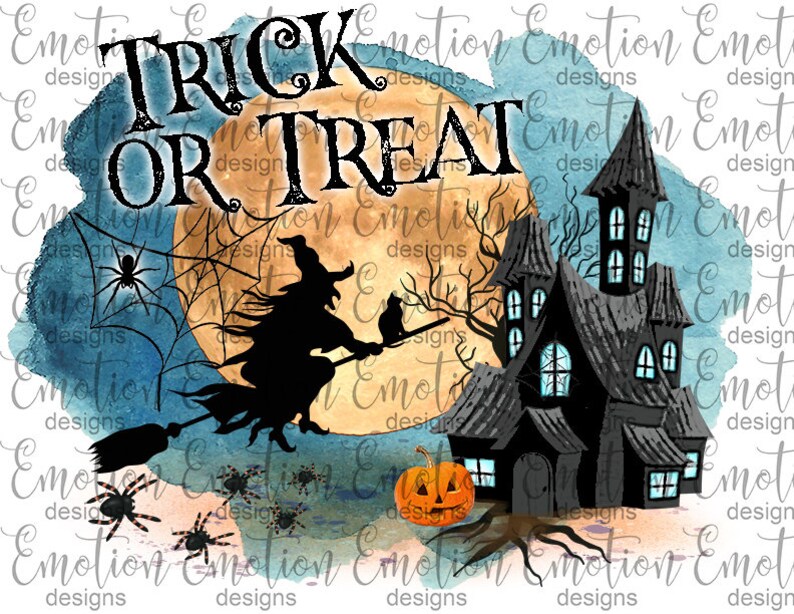 Trick or Treat PNG, clipart, instant download, Sublimation Graphics, DTF printing