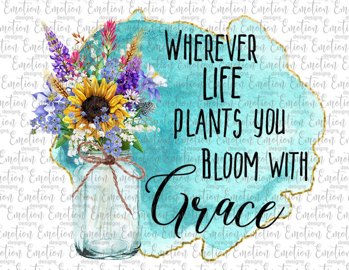 Wherever Life Plants You Bloom With Grace
