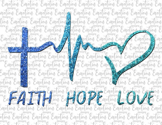 Faith Hope Love Clipart Instant Download Sublimation Etsy etsy