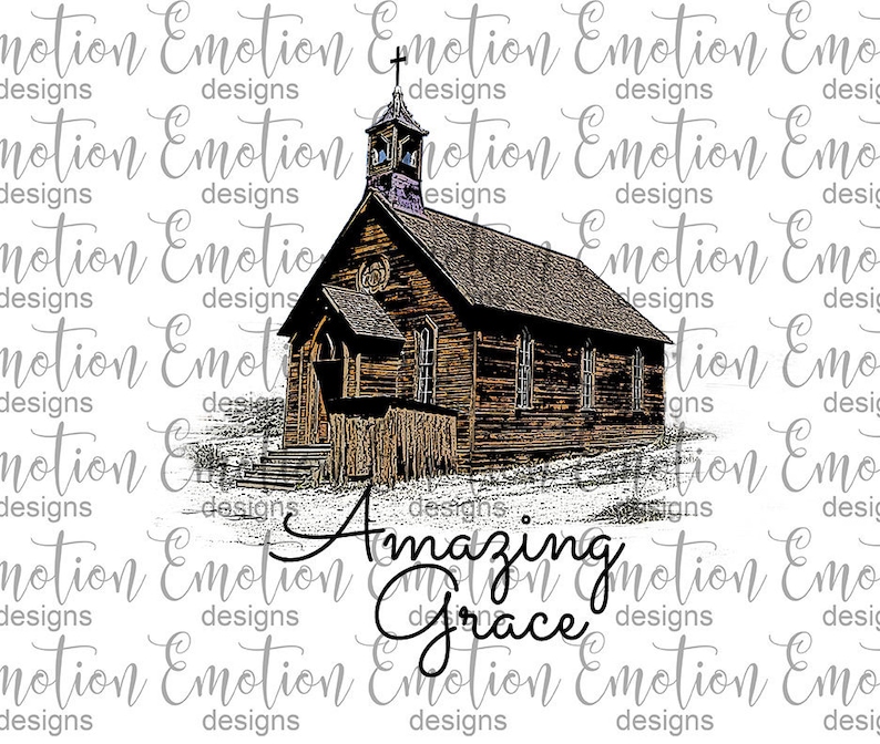Amazing Grace Country Church instant download Sublimation Etsy