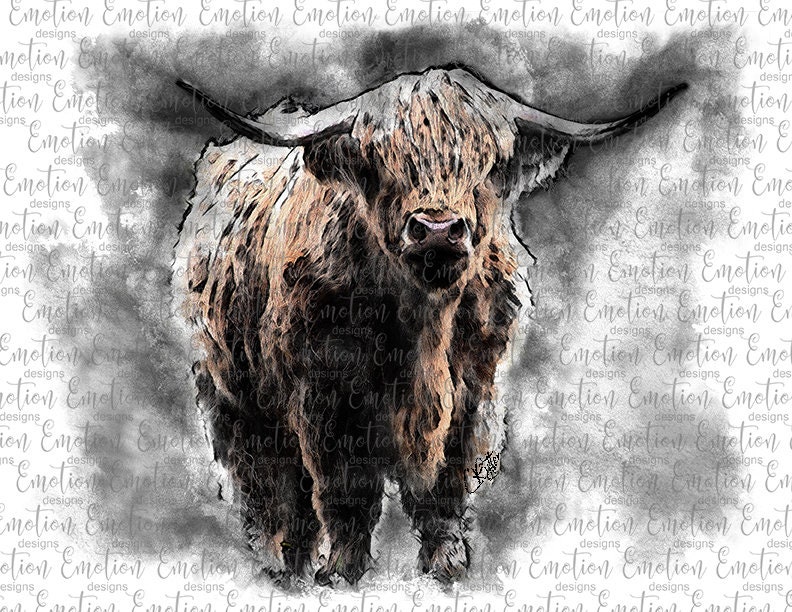 Highland Cow Original Art Highland Cow Original Art