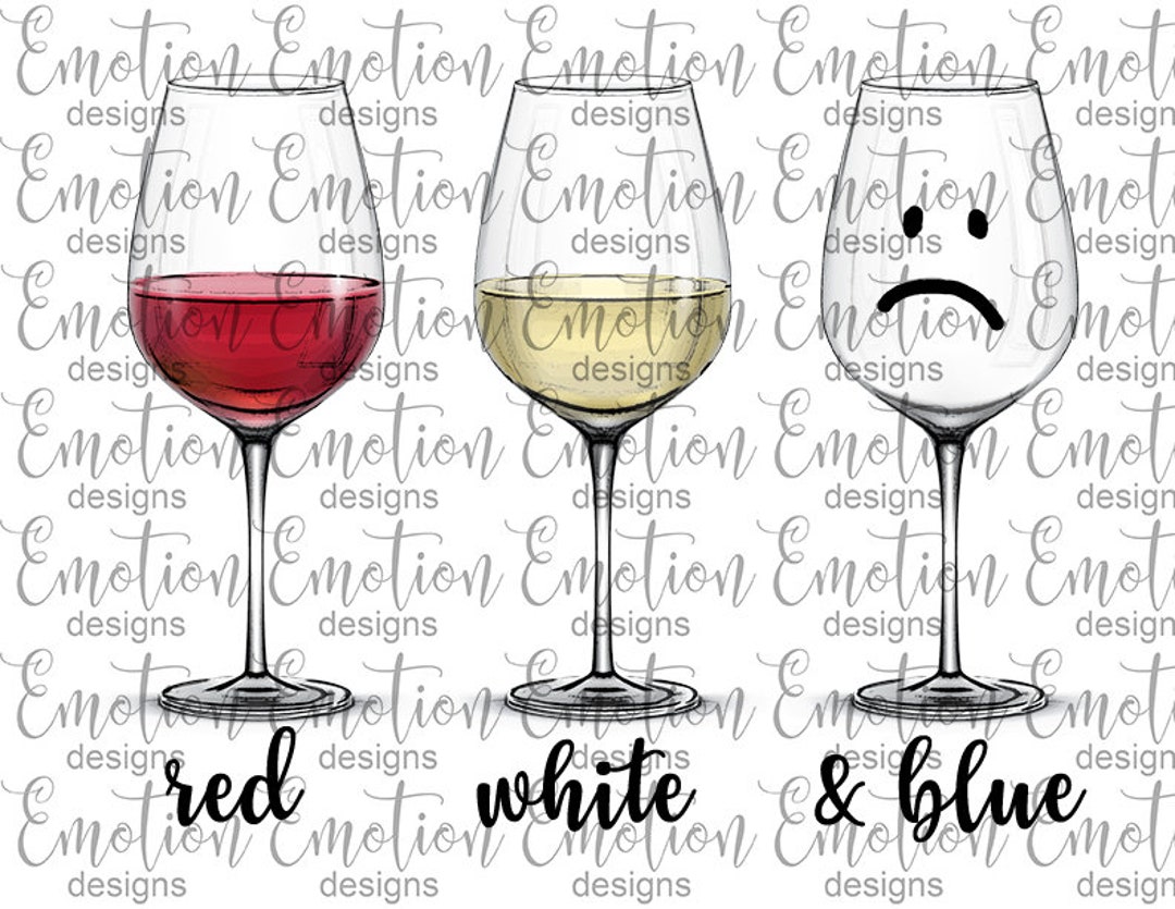 Red White and Blue PNG, Wine, Clipart, Instant Download, Sublimation