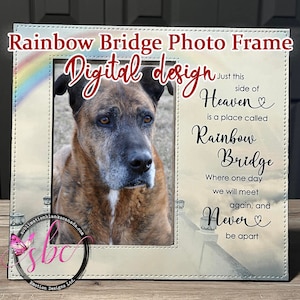 Rainbow Bridge Photo Frame digital design, instant download, sublimation designs, png, DTF printing