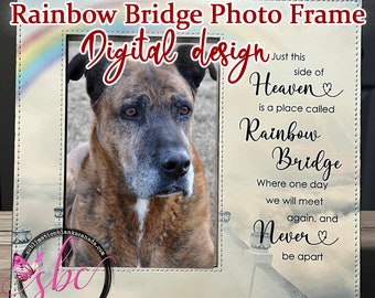 Rainbow Bridge Photo Frame digital design, instant download, sublimation designs, png, DTF printing