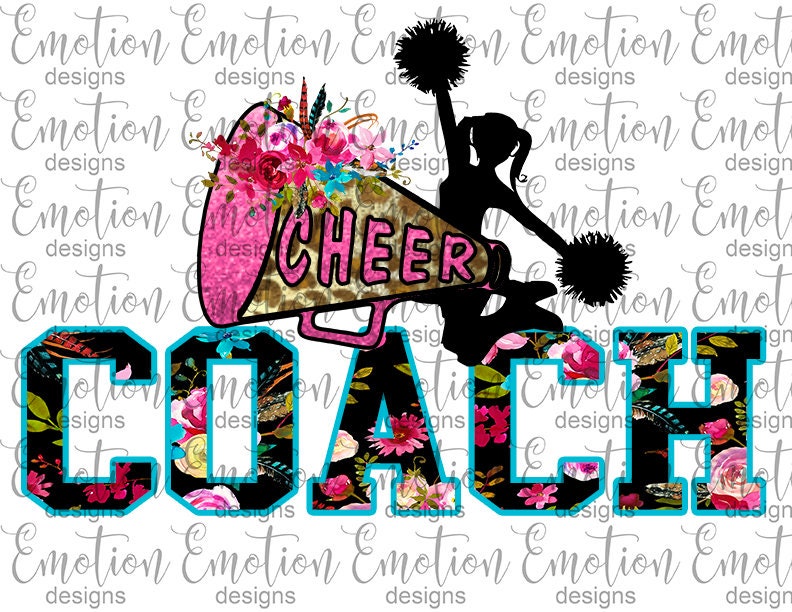 Cheer Coach PNG, Cheerleading, Instant Download, Clipart, Sublimation ...