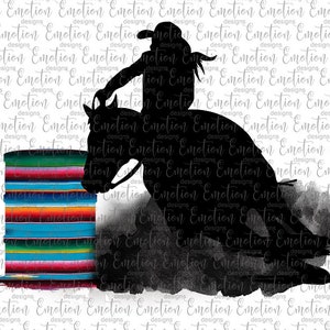 Serape Barrel Racing 2 Rodeo PNG Clipart, instant download, sublimation graphic, DTF printing