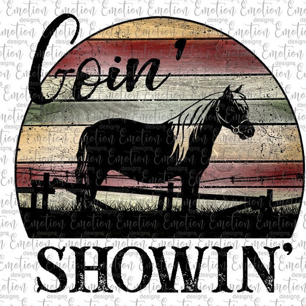 Goin' Showin' Mini Horse PNG Clipart, téléchargement instantané, graphique de sublimation