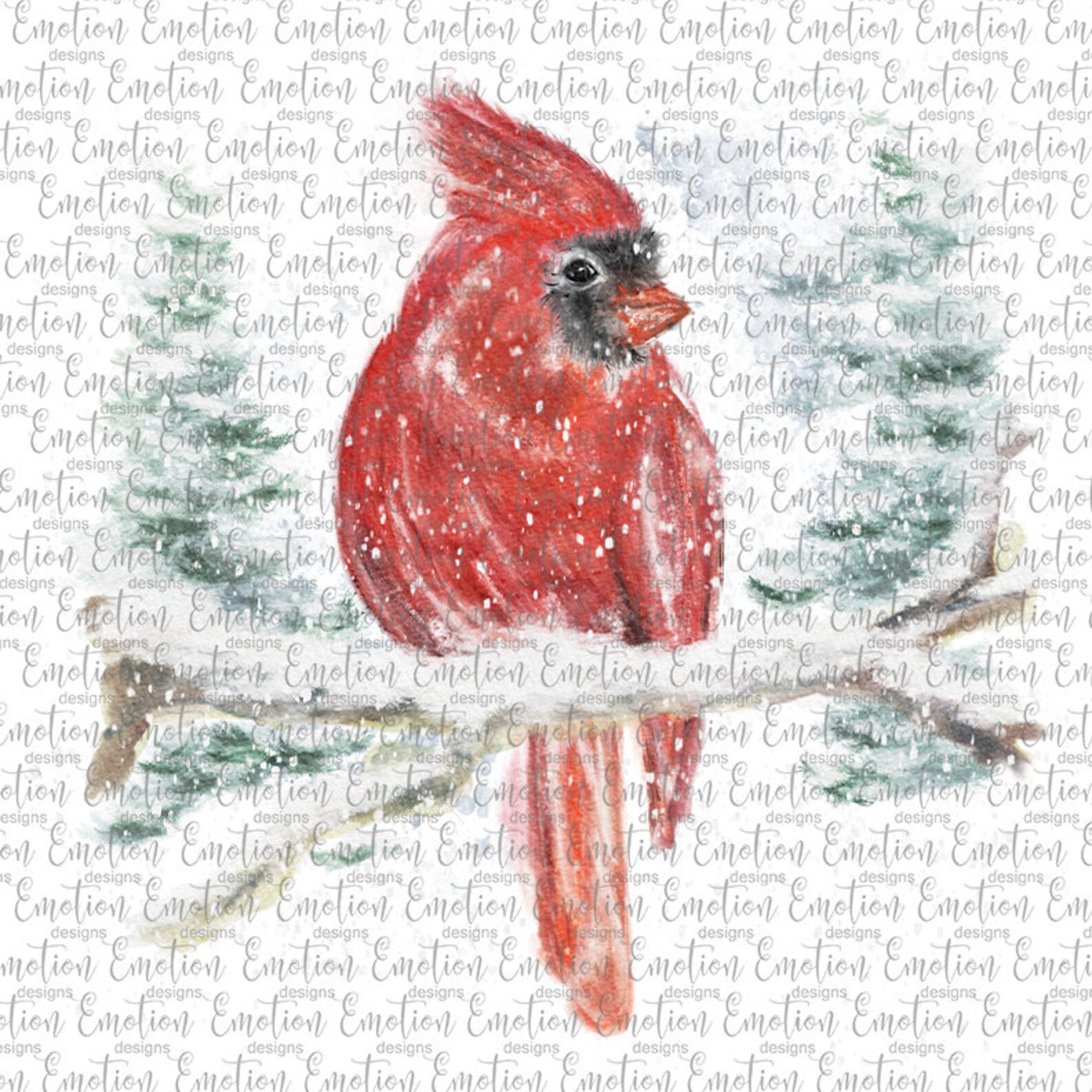 Cardinal Original Watercolor Printable Art Instant Download - Etsy