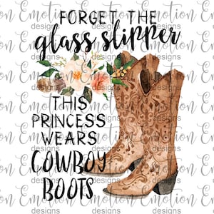 Glass slipper, cowboy boots, Clipart, instant download, sublimation, scrapbooking