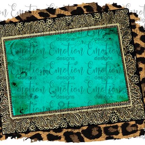 Leopard Frame, instant download, Sublimation graphics, PNG, DTF printing