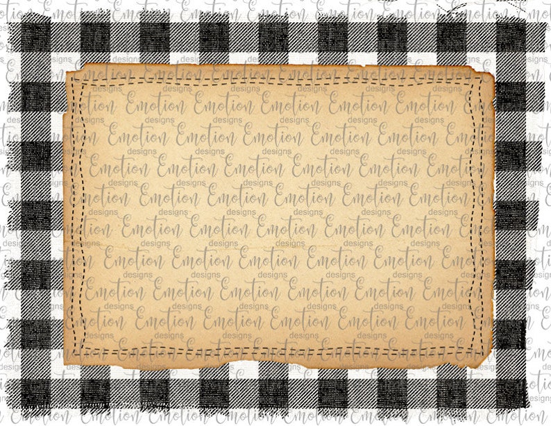 Black and White Plaid Frame 3 Instant Download Sublimation Etsy