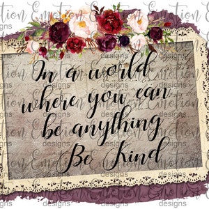 In A World Vintage Frame Plum, instant download, Sublimation graphics, PNG, DTF printing