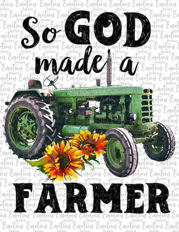 So God Made a Farmer PNG Clipart Instant-Download | Etsy