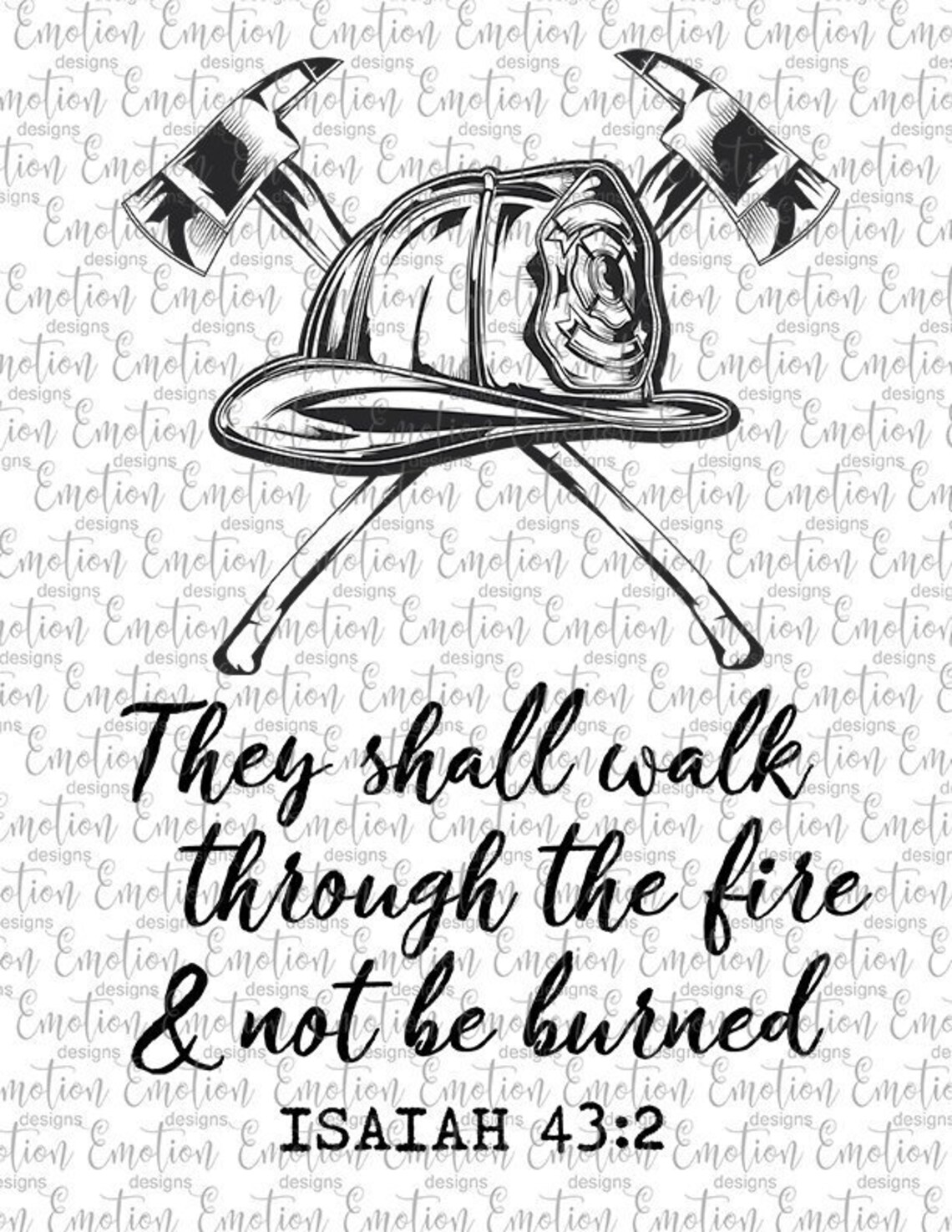 They shall walk through the fire and not be burned no flowers | Etsy