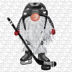 Hockey Gnome Original Art, instant download, Sublimation graphics, PNG, DTF printing