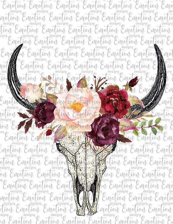 Bull Skull With Flowers Designs Floral Bull Skull Png Sublimation bull-skull-with-flowers-designs-floral-bull-skull-png-sublimation