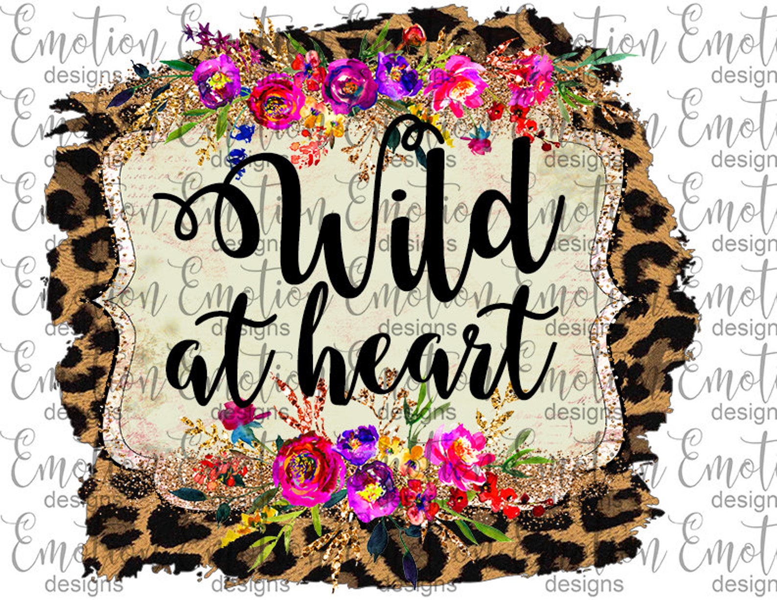 Wild at heart clipart instant download Sublimation graphics | Etsy