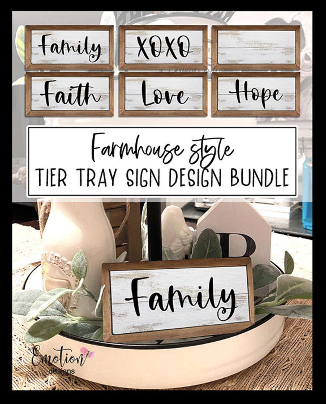 Tier Signs Tier Tray Sign Digital Design Bundle for Seaside Sass Designs - Etsy